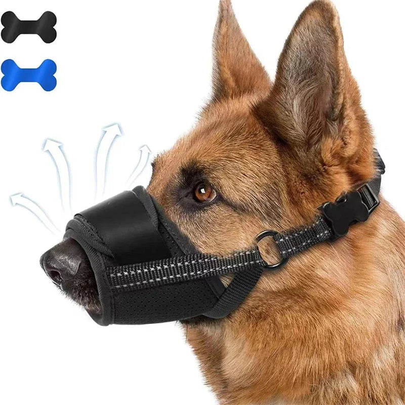 Pet Muzzle Dog Muzzle Anti Biting Barking and Chewing, with Comfortable Mesh Soft Fabric and Adjustable Strap