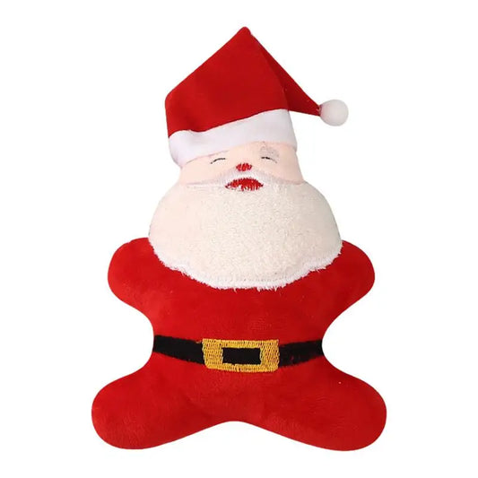 Santa Claus Plush Squeaky Dog Toy - Teeth Cleaning & Boredom Relief