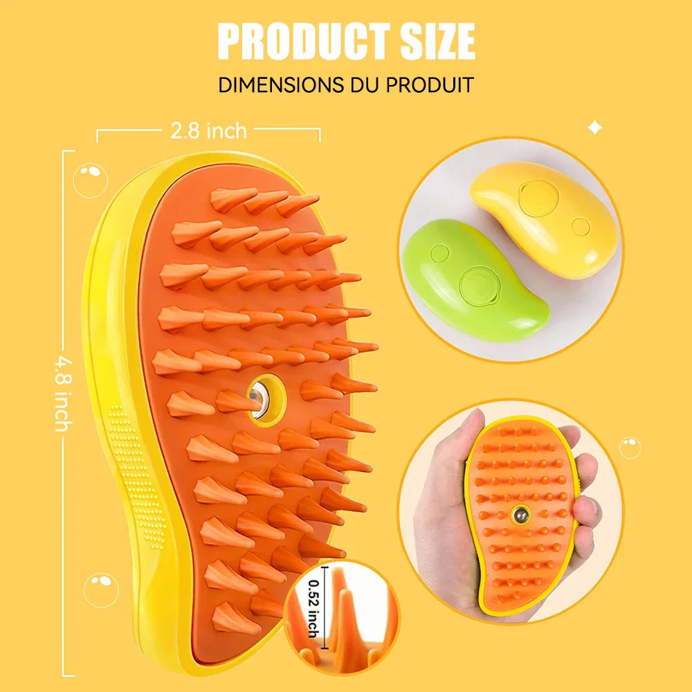 3-in-1 Steamy Brush for Pet Cat Dog Grooming Accessories Electric Brushes for Hair Cleaning Massage Comb Cat Dog Stuff Supplies