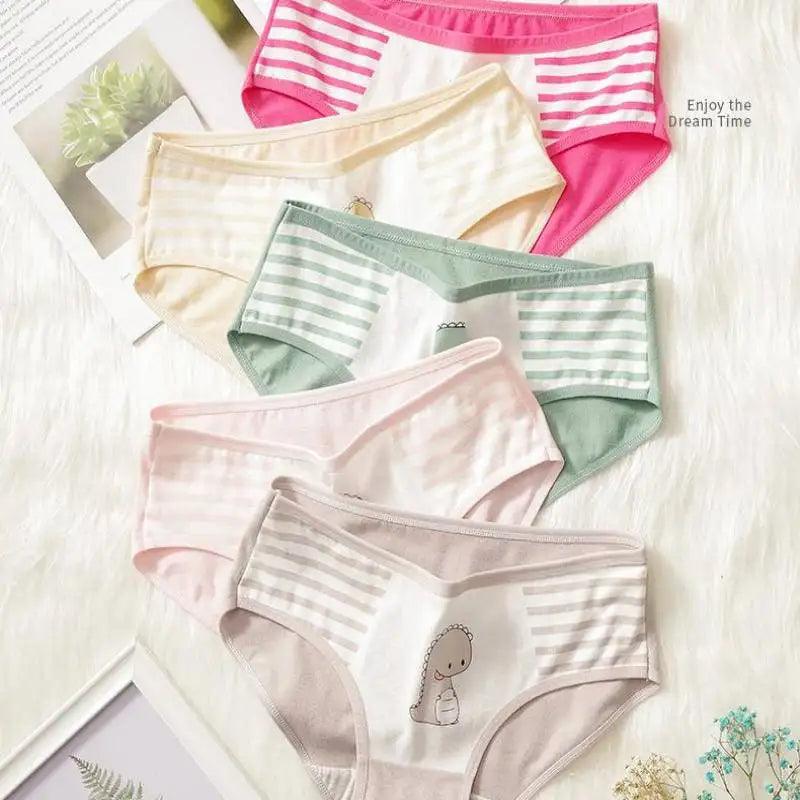 Cotton Cat Print Panties Set: Daily Comfort with Cartoon Style