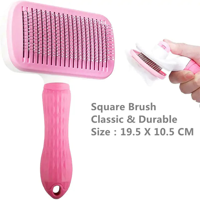 Pet Grooming Brush for Shedding & Tangle-Free Coat