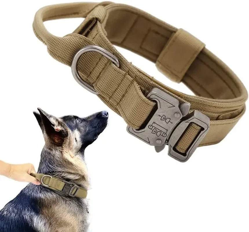 Durable Tactical Dog Collar Leash Set Adjustable Pet Collar Leash Medium Large Dog German Shepherd Training Accessories