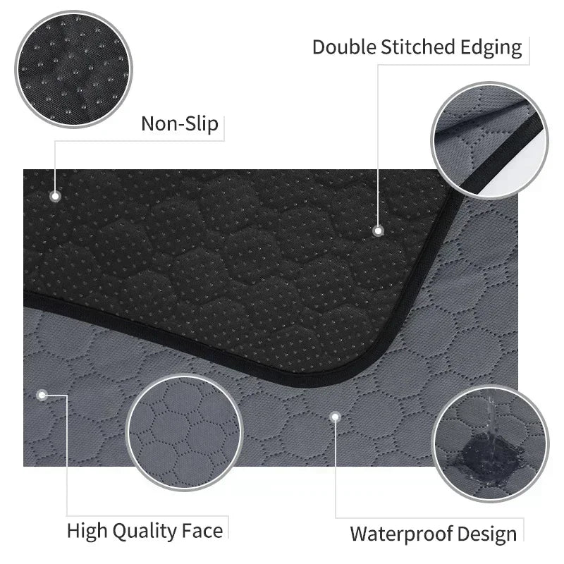 Dog Pee Pad Reusable Washable Waterproof Absorbent Pet Mat Puppy Training Pad Car Seat Cover Dog Supplies