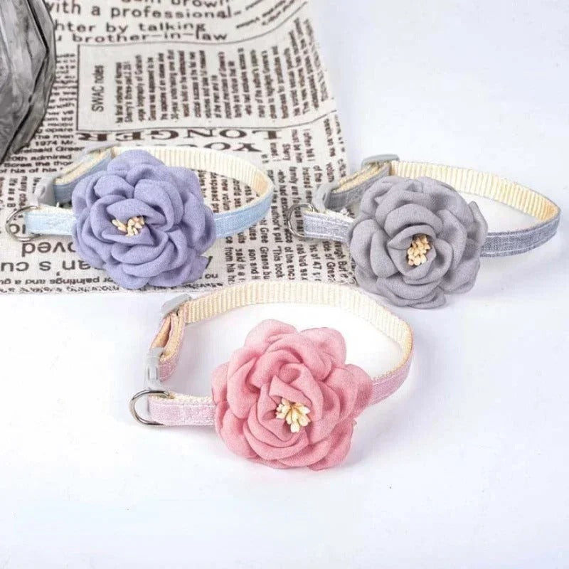 1pc Cute Cat Collar Adjustable Flower Cat Necklace Small Puppy Collar Accessories Pet Supplies