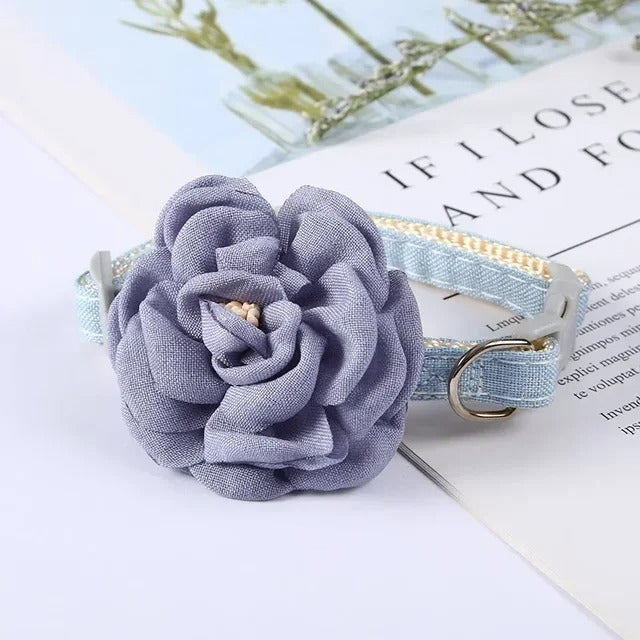 1pc Cute Cat Collar Adjustable Flower Cat Necklace Small Puppy Collar Accessories Pet Supplies