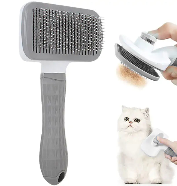 Pet Grooming Brush for Shedding & Tangle-Free Coat