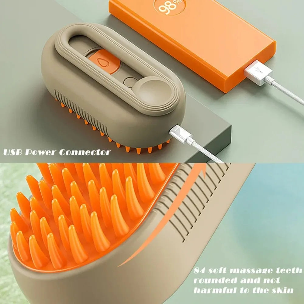 Pet Steam Grooming Brush