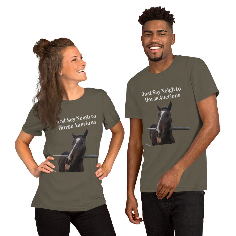 Be like Raven: Just Say Neigh to Horse Auctions Unisex t-shirt